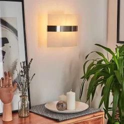 Applique Avellino Chrome, Chrome Brosse, 1 Lumiere