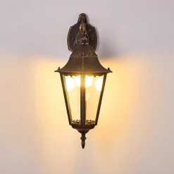 Applique Exterieure Hongkong Brun Dore, 1 Lumiere