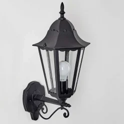 Applique Exterieure Hongkong Noir, 1 Lumiere