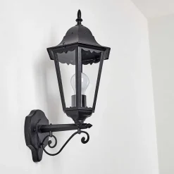 Applique Exterieure Hongkong Noir, 1 Lumiere