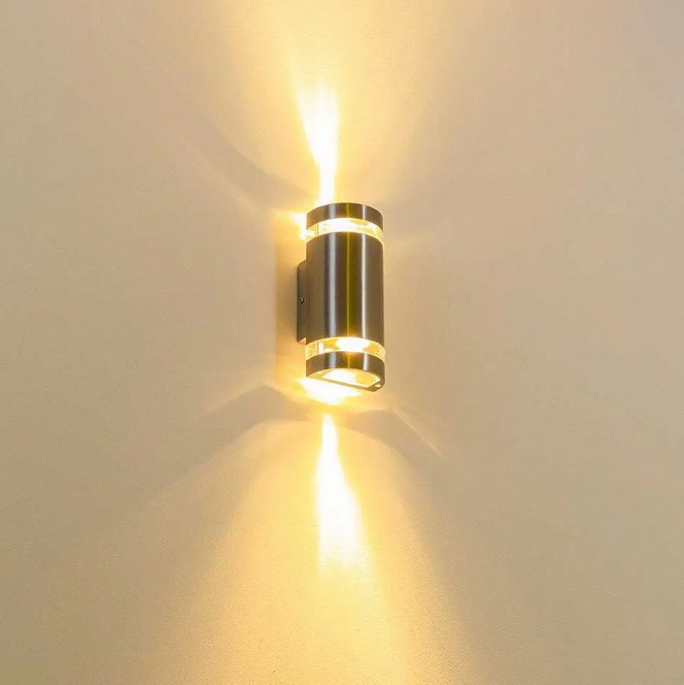 Applique Exterieure Maturin Acier Inoxydable, 2 Lumieres
