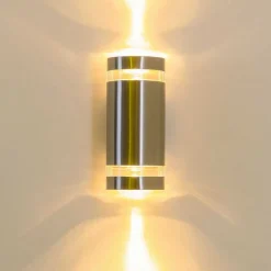 Applique Exterieure Maturin Acier Inoxydable, 2 Lumieres