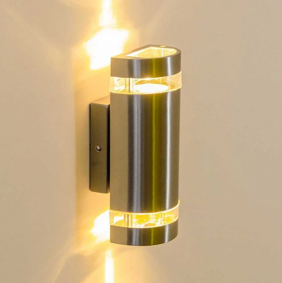 Applique Exterieure Maturin Acier Inoxydable, 2 Lumieres