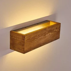 Applique Murale Adak Led Bois Fonce, 1 Lumiere