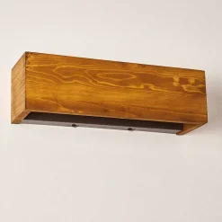 Applique Murale Adak Led Bois Fonce, 1 Lumiere