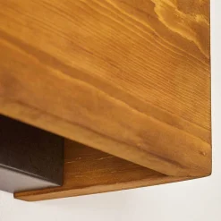 Applique Murale Adak Led Bois Fonce, 1 Lumiere