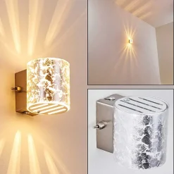 Applique Murale Bamako Nickel Mat, 1 Lumiere