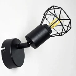 Applique Murale Baripada Noir, 1 Lumiere