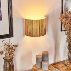 Applique Murale Bongal Noir, 2 Lumieres