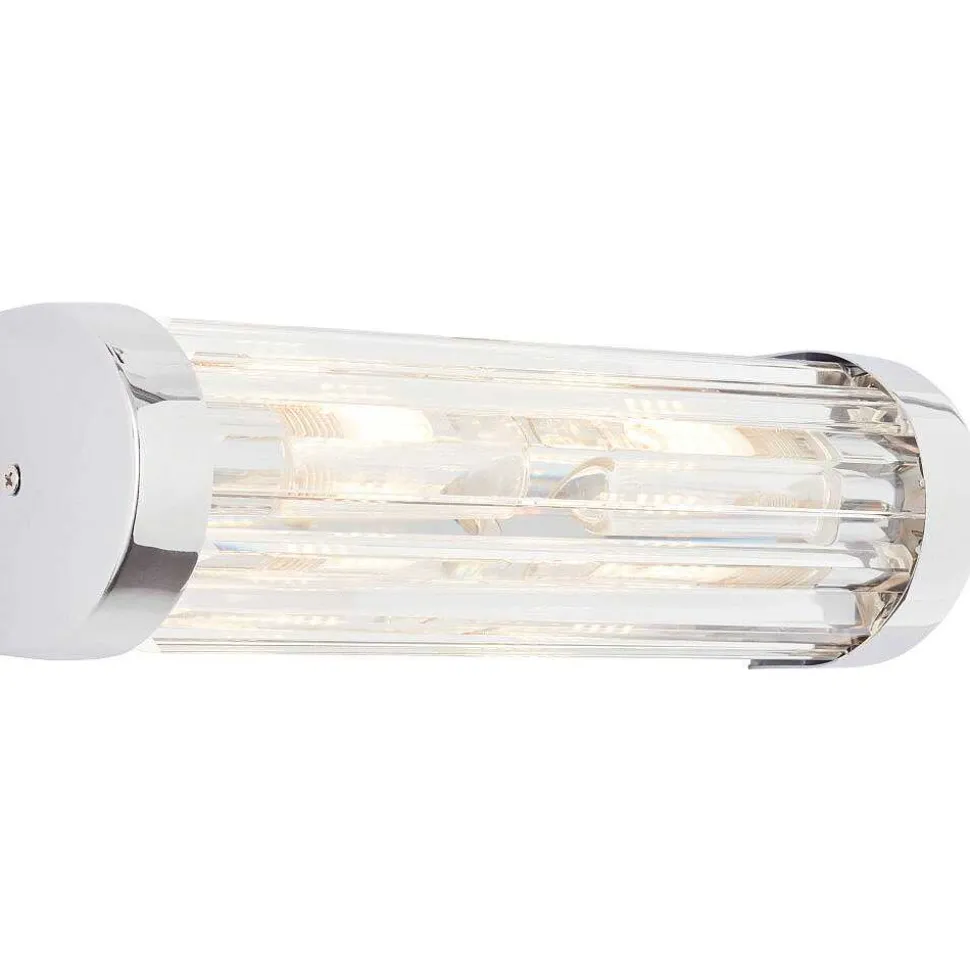 Applique Murale Brillliant Lemont Argente, 2 Lumieres