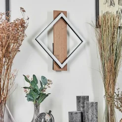 Applique Murale Cascade Led Brun, Couleur Bois, Noir, 1 Lumiere