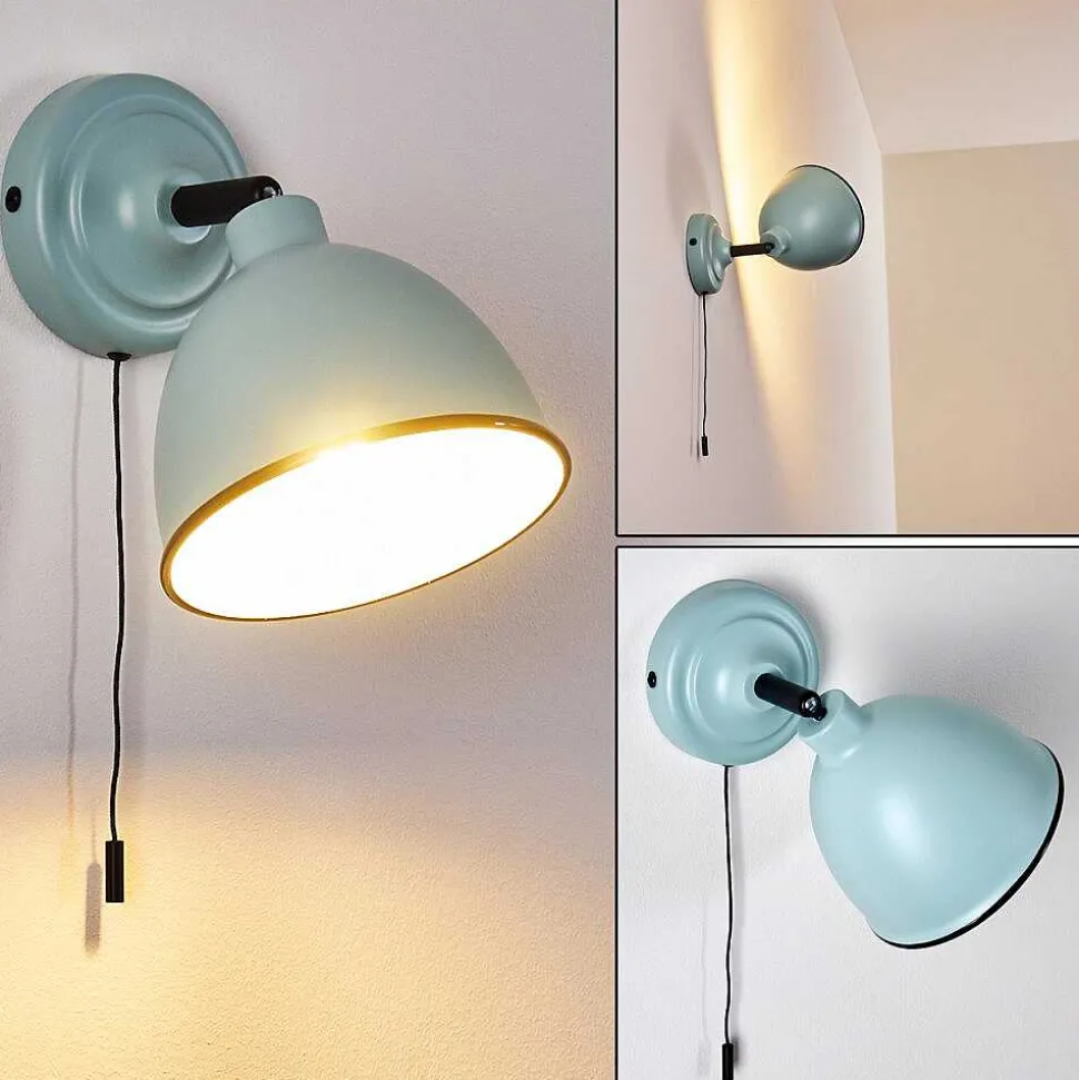 Applique Murale Catharine Bleu, Noir, 1 Lumiere