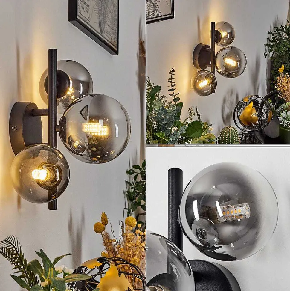 Applique Murale Chehalis Noir, 3 Lumieres