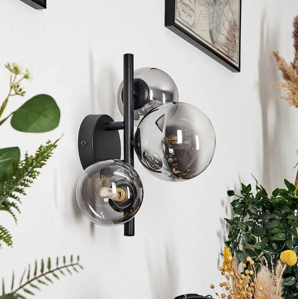 Applique Murale Chehalis Noir, 3 Lumieres