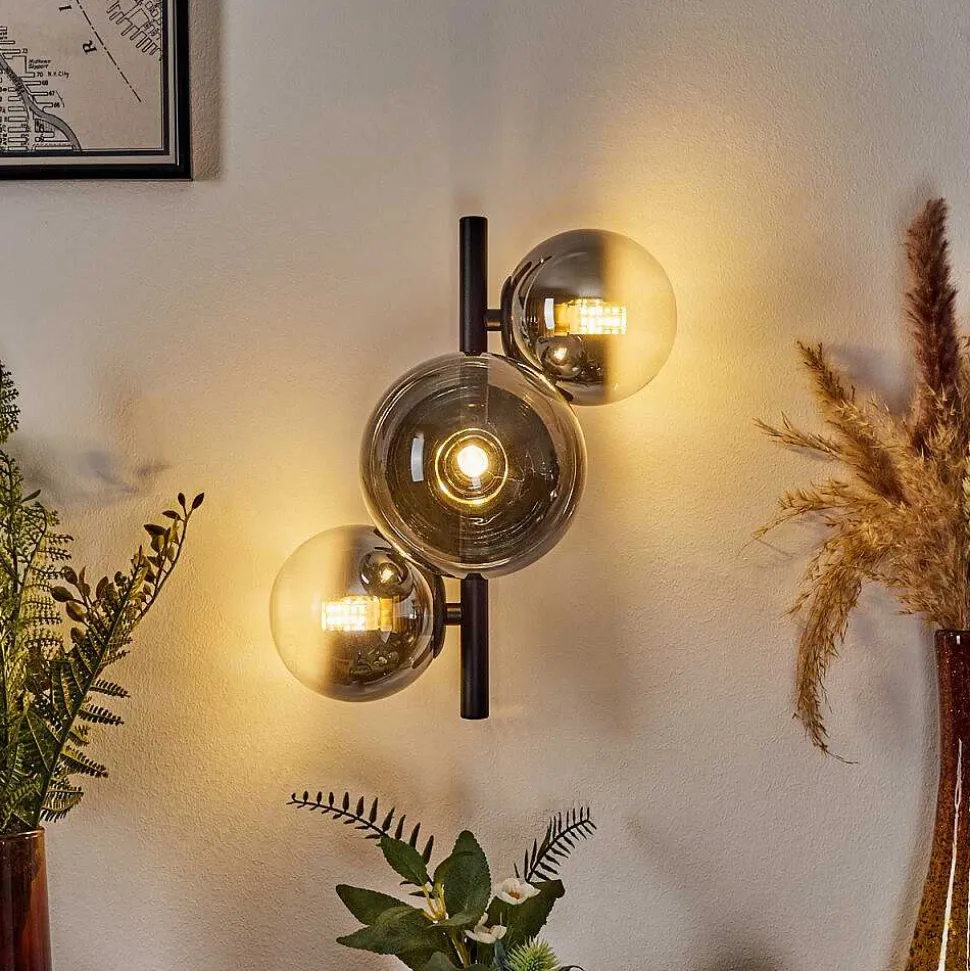 Applique Murale Chehalis Noir, 3 Lumieres