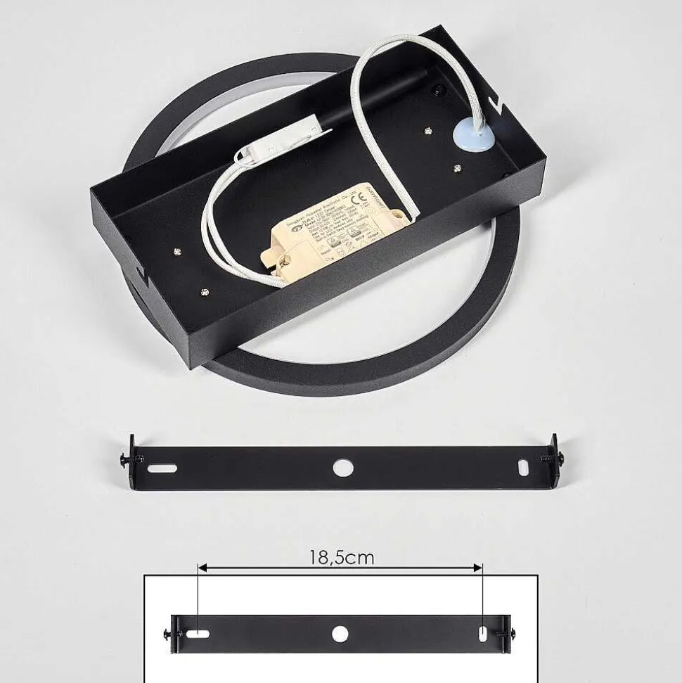 Applique Murale Cornol Led Ecru, Noir, 1 Lumiere