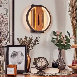 Applique Murale Cornol Led Ecru, Noir, 1 Lumiere