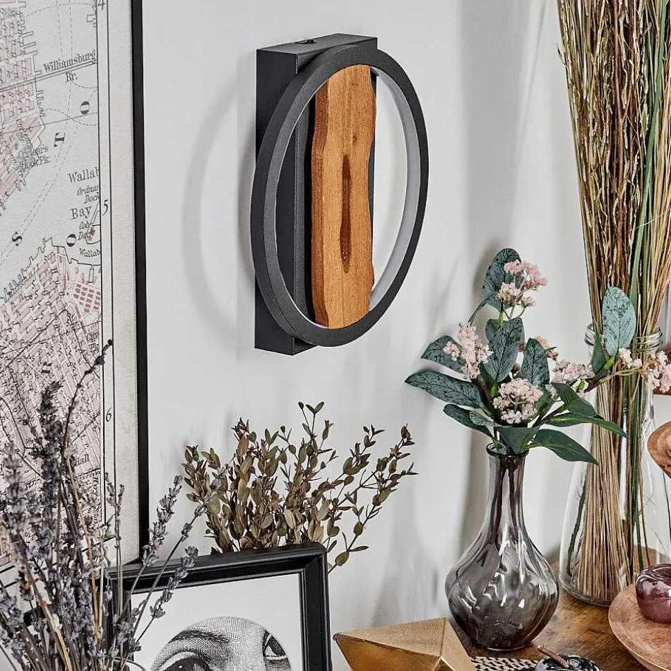 Applique Murale Cornol Led Ecru, Noir, 1 Lumiere