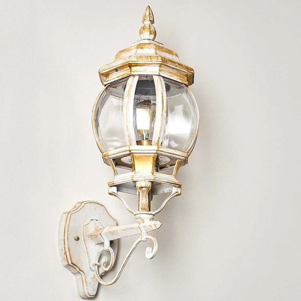 Applique Murale D'Exterieur Lentua Or, Blanc, 1 Lumiere