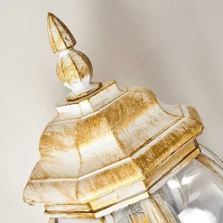 Applique Murale D'Exterieur Lentua Or, Blanc, 1 Lumiere