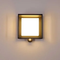 Applique Murale D'Exterieur Lansing Led Anthracite, 1 Lumiere, Detecteur De Mouvement
