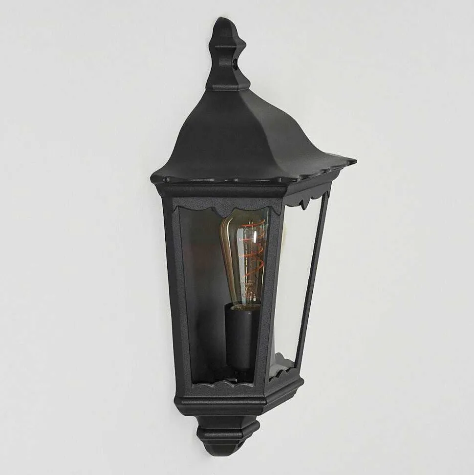 Applique Murale D'Exterieur Hongkong Noir, 1 Lumiere