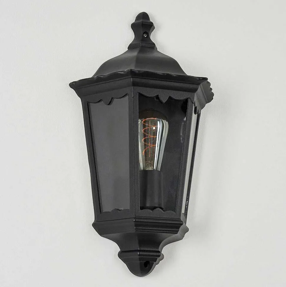 Applique Murale D'Exterieur Hongkong Noir, 1 Lumiere