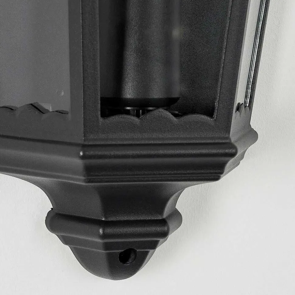 Applique Murale D'Exterieur Hongkong Noir, 1 Lumiere