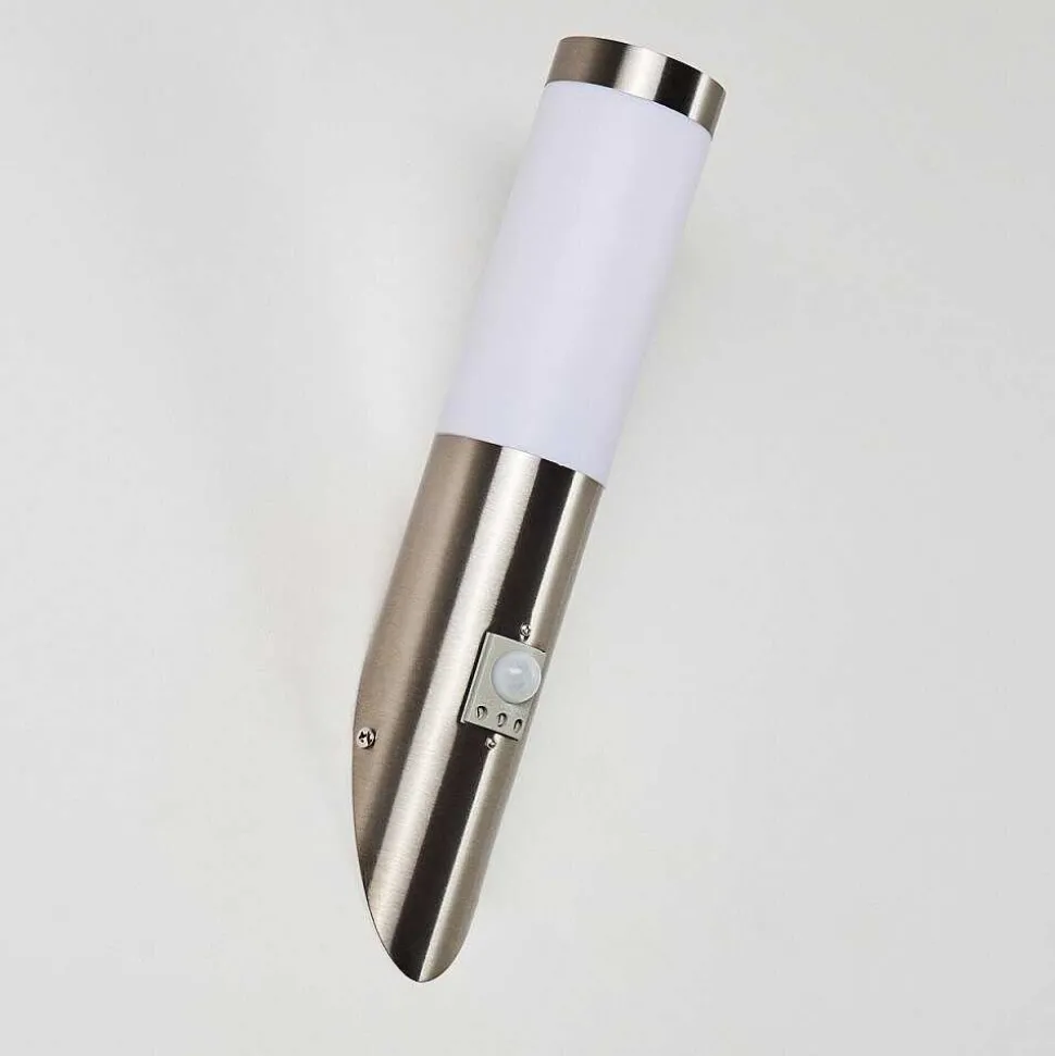 Applique Murale D'Exterieur Norburg Acier Inoxydable, 1 Lumiere, Detecteur De Mouvement