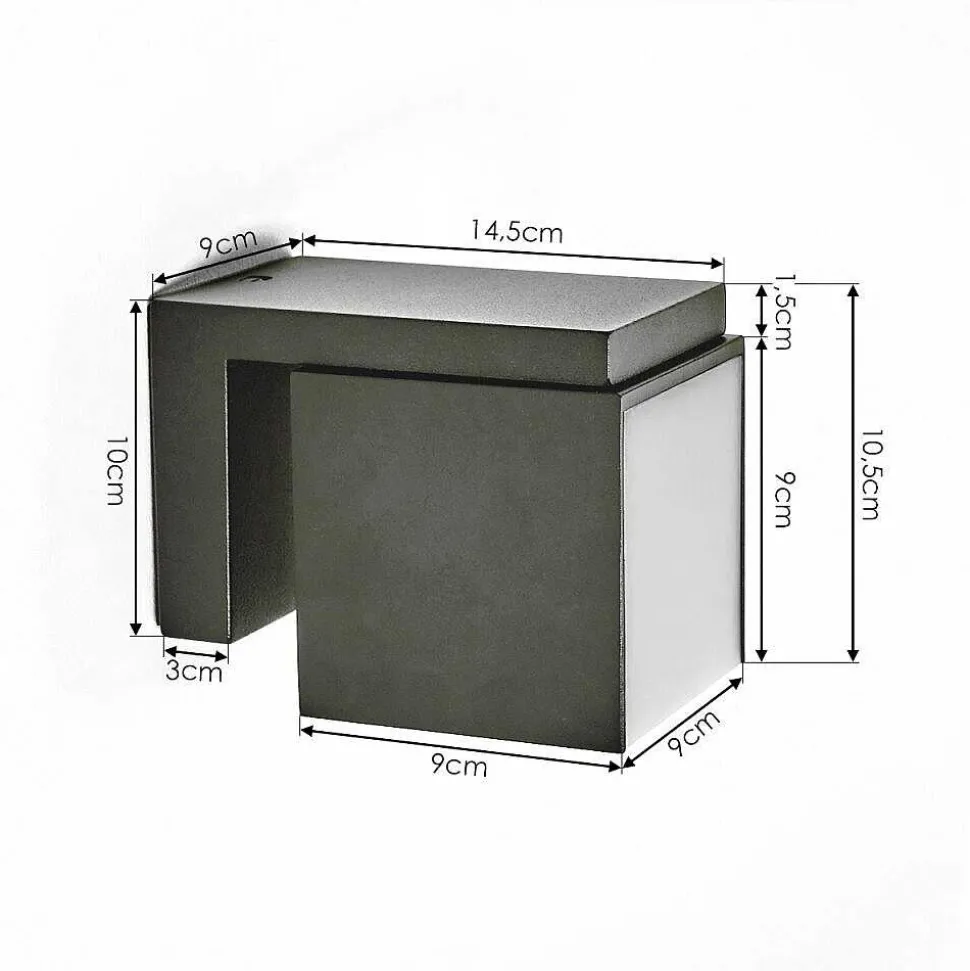 Applique Murale D'Exterieur Swanek Led Anthracite, 1 Lumiere