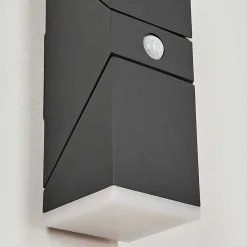 Applique Murale D'Exterieur Toogong Led Anthracite, 2 Lumieres, Detecteur De Mouvement