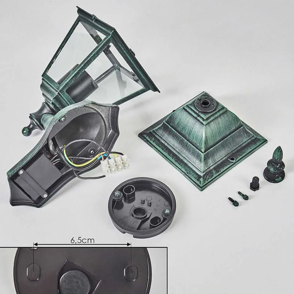 Applique Murale D'Exterieur Naofe Vert, Noir, 1 Lumiere, Detecteur De Mouvement