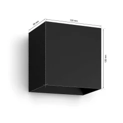 Applique Murale D'Exterieur Philips Hue Resonate Led Noir, 1 Lumiere, Changeur De Couleurs