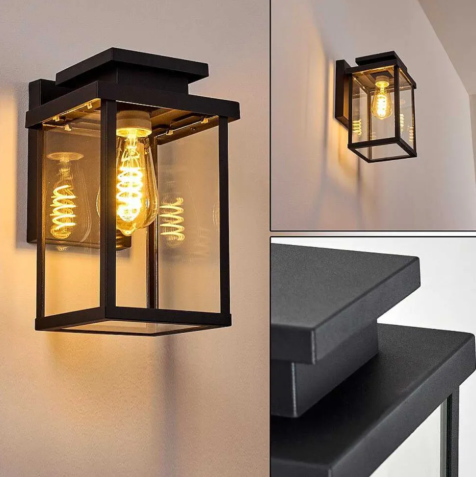 Applique Murale D'Exterieur Tieva Noir, 1 Lumiere