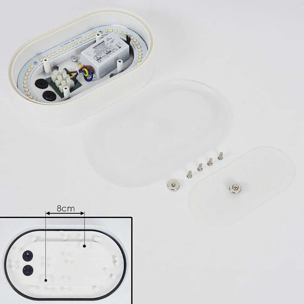 Applique Murale D'Exterieur Paleroo Led Blanc, 1 Lumiere