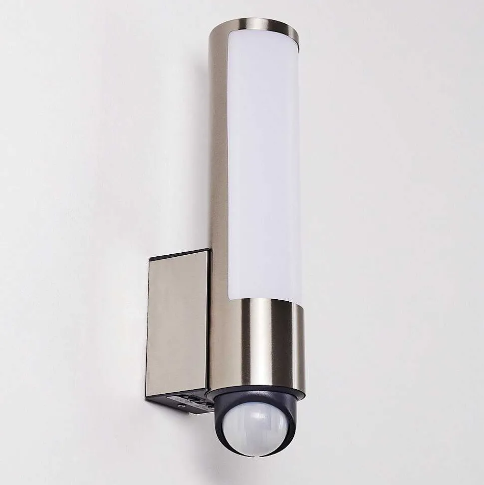Applique Murale D'Exterieur Vason Led Acier Inoxydable, 1 Lumiere, Detecteur De Mouvement