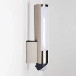 Applique Murale D'Exterieur Vason Led Acier Inoxydable, 1 Lumiere, Detecteur De Mouvement