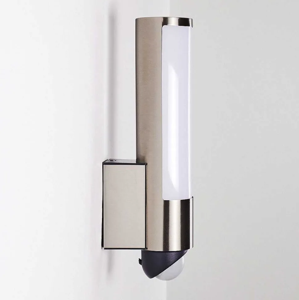 Applique Murale D'Exterieur Vason Led Acier Inoxydable, 1 Lumiere, Detecteur De Mouvement