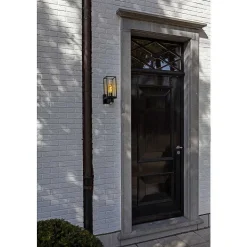 Applique Murale D'Exterieur Lutec Flair Noir, 1 Lumiere, Detecteur De Mouvement