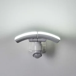 Applique Murale D'Exterieur Foroyar Led Blanc, 2 Lumieres, Detecteur De Mouvement