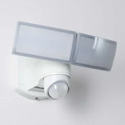 Applique Murale D'Exterieur Foroyar Led Blanc, 2 Lumieres, Detecteur De Mouvement