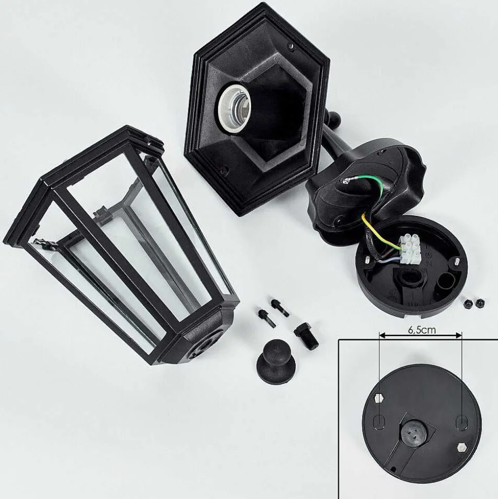 Applique Murale D'Exterieur Loria Noir, 1 Lumiere