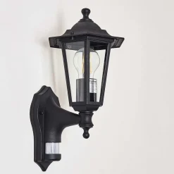 Applique Murale D'Exterieur Loria Noir, 1 Lumiere