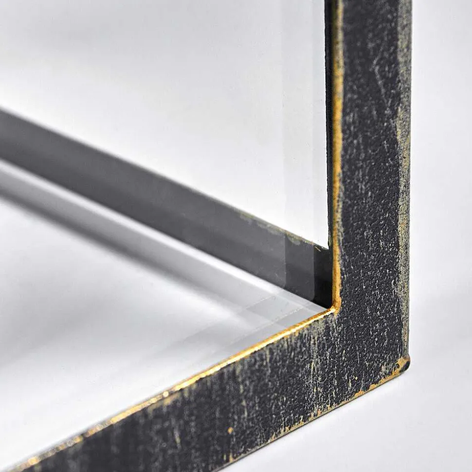 Applique Murale D'Exterieur Hakkas Noir Dore, 1 Lumiere