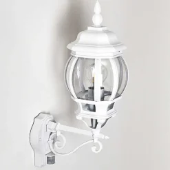 Applique Murale D'Exterieur Lentua Blanc, 1 Lumiere, Detecteur De Mouvement