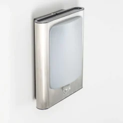 Applique Murale D'Exterieur Kimola Led Nickel Mat, 1 Lumiere, Detecteur De Mouvement