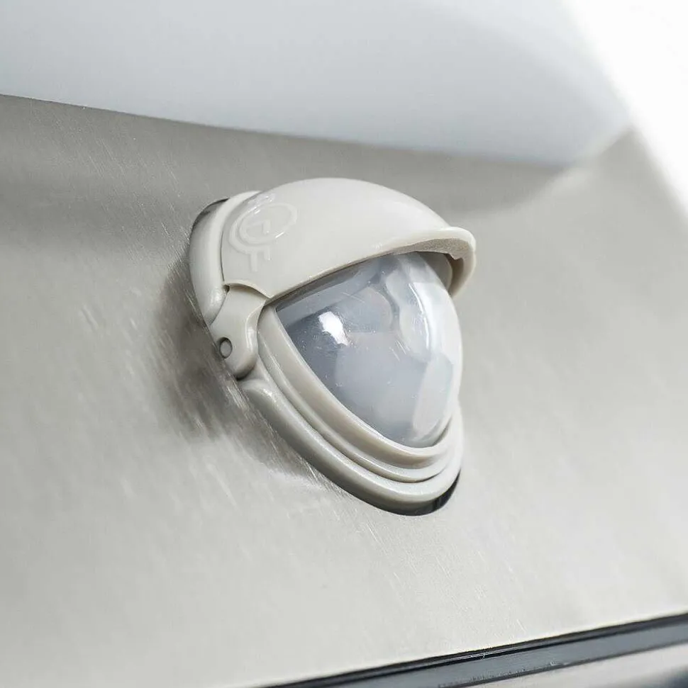 Applique Murale D'Exterieur Kimola Led Nickel Mat, 1 Lumiere, Detecteur De Mouvement