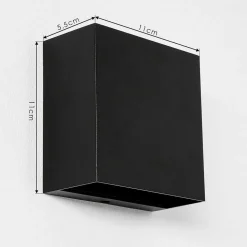 Applique Murale D'Exterieur Spidern Led Noir, 1 Lumiere