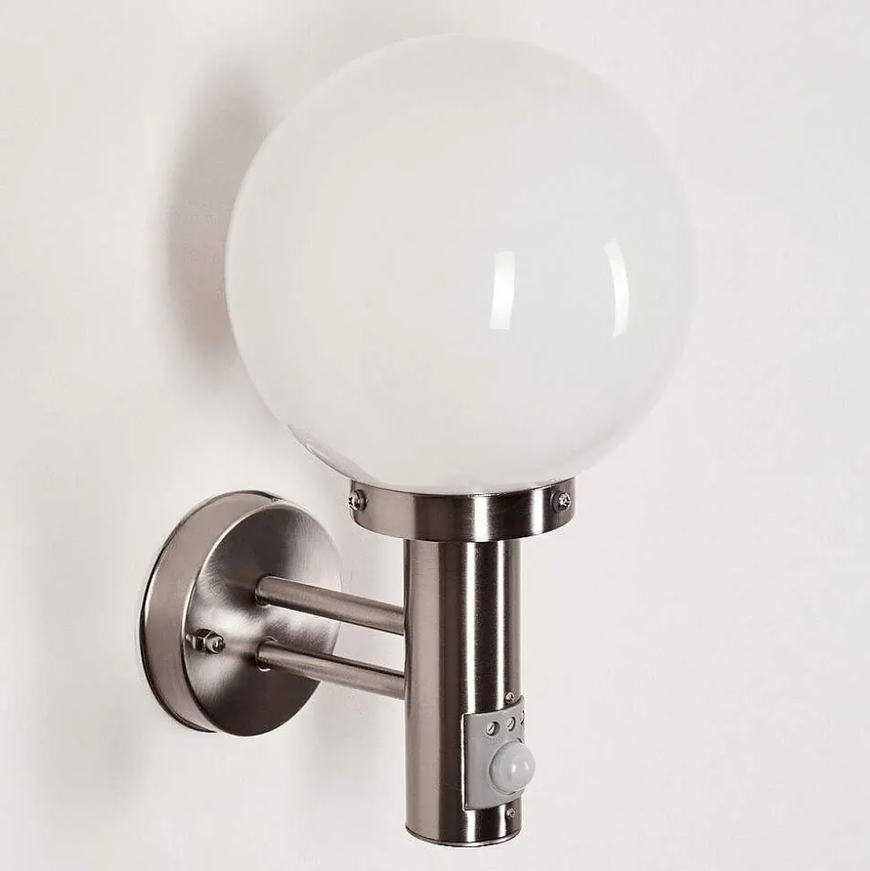 Applique Murale D'Exterieur Napaskiak Nickel Mat, 1 Lumiere, Detecteur De Mouvement