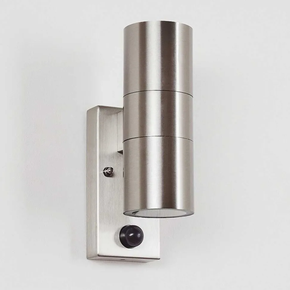Applique Murale D'Exterieur Bessiebelle Acier Inoxydable, 2 Lumieres, Detecteur De Mouvement